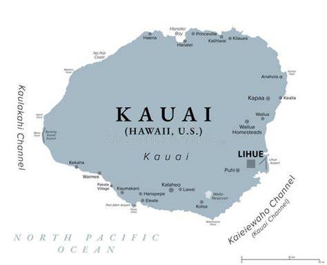 Mapa filmových lokalít kauai a okolia