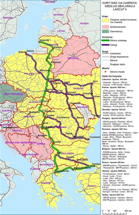 mapa trasy Via Slovakia (ideálne schéma)
