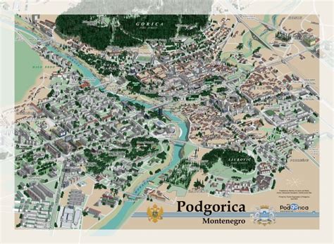Mapa letiska podgorica a okolia