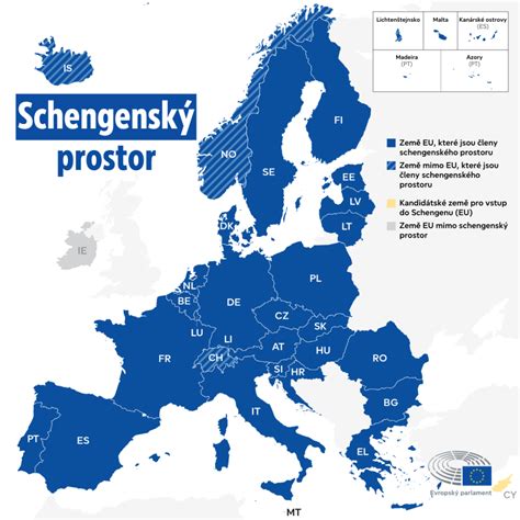 informačná mapa schengenského priestoru (zobrazuje 90 dní v 180-dňovom období)