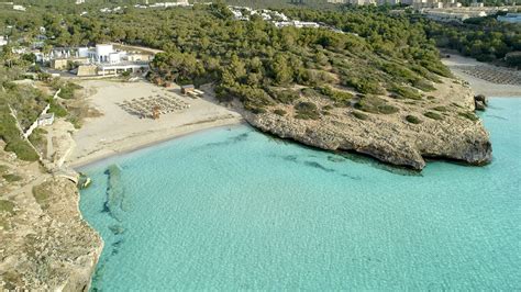 mapa letoviska Calas de Mallorca a pláží Cala Domingos a Sacoma