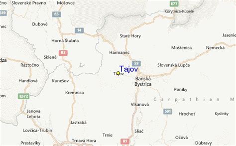 mapa Tajov a okolité mestá