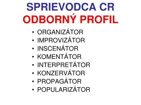 sprievodca CR kompetencie