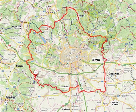 vizuálna mapa Brna a blízke ubytovacie možnosti