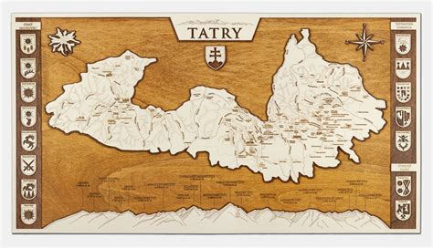 krajina Tatier mapa terénu