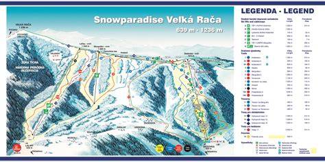 Mapa strediska Snowparadise Veľká Rača (Dedovka, Marguška, Lalíky)