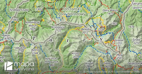tatranskeho turisticke trasy mapa