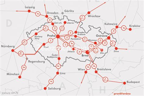 Mapa vzdialeností a spojení UKF