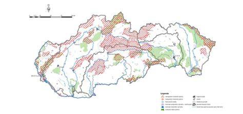 zonacia krasu mapa ochranne pasma