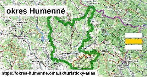 mapa regiónu Humenné a Snina