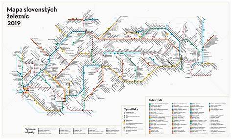 Mapa slovenských železničných regiónov (ilustračná)