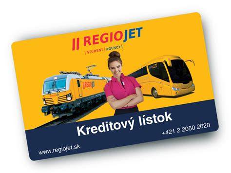 ponuky RegioJet a kreditový lístok
