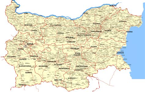 mapa bulharska s letoviskami
