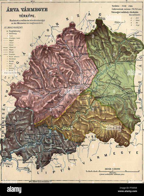mapa regiónu Žiliny a Oravy