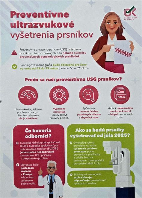 infografika o rozdelení preventívnych prehliadok a časových frekvenciách