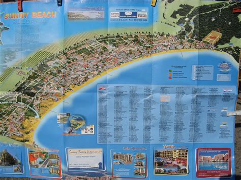 mapa letoviska Slnečné Pobřeží