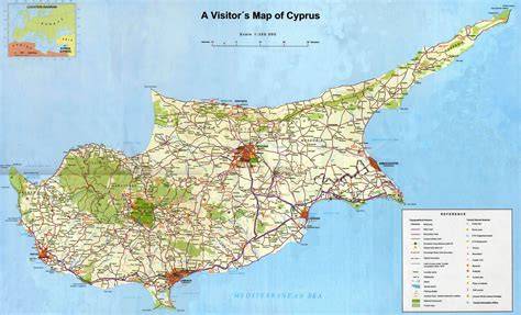 infografika severný Cyprus mapka