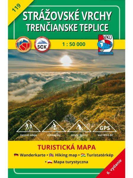 turistická mapa Strážovské vrchy zobrazenie trás