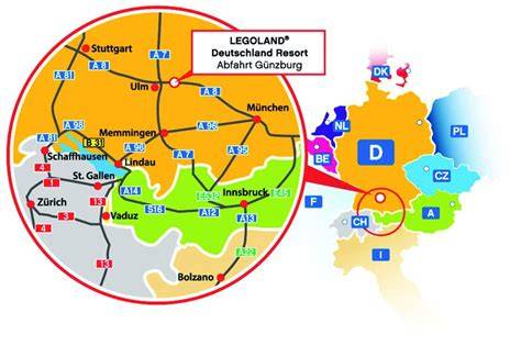 mapa Legolandu a jeho svetov
