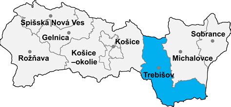 Trebišov na mape