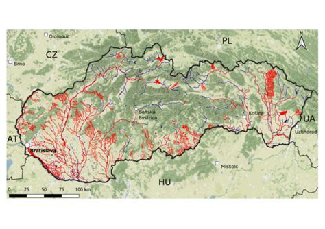 mapa rybárskych revírov na Slovensku