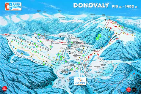 Infografika o polohe Donovaly a Park Snow