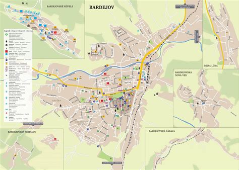 mapa okolí Bardejova a kúpeľov