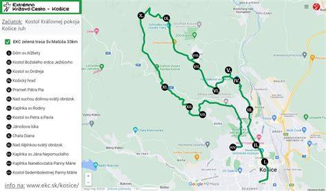 wellness Košice mapa a trasa