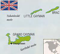 kajmanske ostrovy mapa a plaze