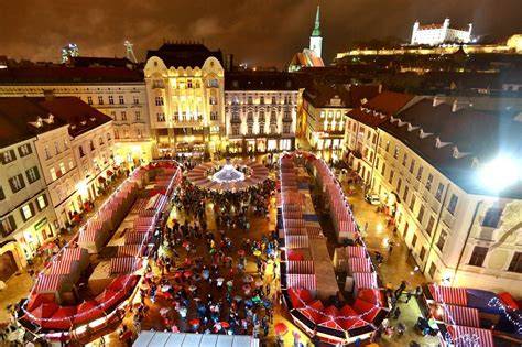 Bratislava vianočné trhy mapa a trhy
