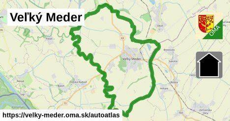 mapa regiónu Číčov a Veľký Meder