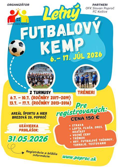 košický futbalový kemp logo a areál