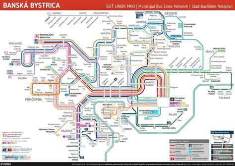 mapa spojení autobusov na trase Banska Bystrica - Kraków