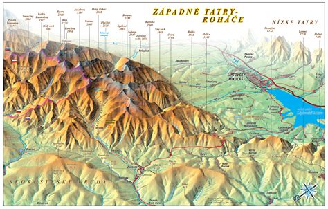 Roháče Západné Tatry mapa 1:50 000 infographic