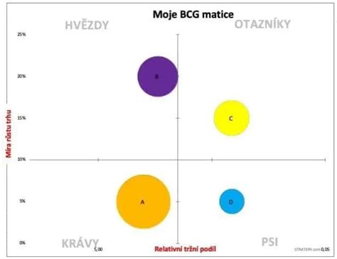 grafické znázornenie matice BCG