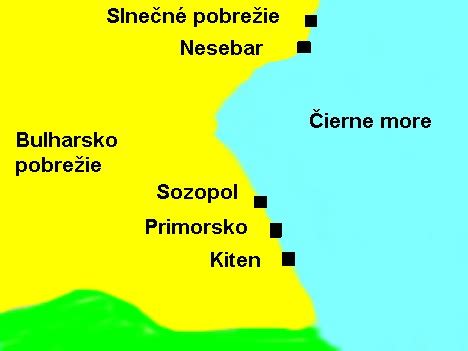 mapa jadranského pobrežia a destinácií
