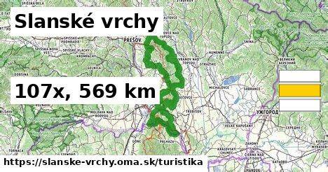 plán trasy cez Slovenskú Kajňu a Slanské vrchy