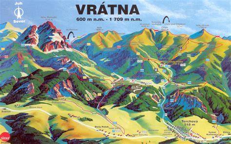 vyznam hodnôt a miesta trasy (mapa Malá Fatra)